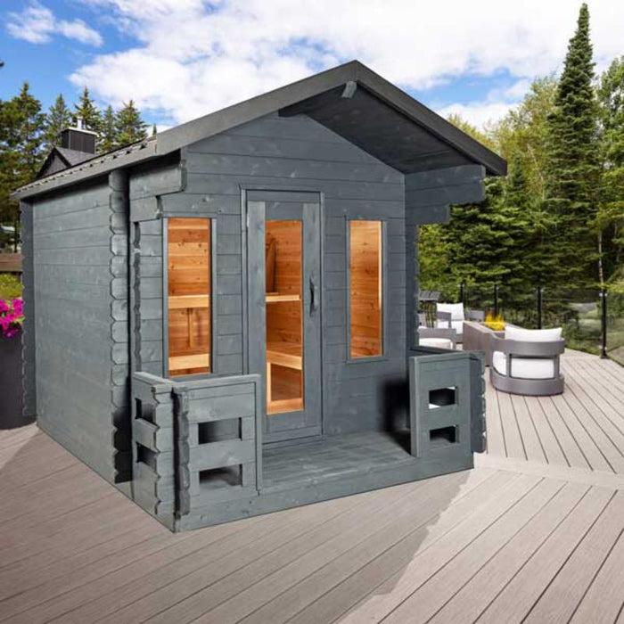 Georgian Outdoor Sauna with Porch - 6 Person | Dundalk CTC88PW